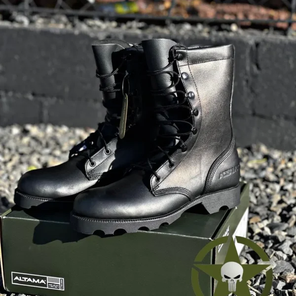 BOTA ALTAMA NEGRA DE CUERO