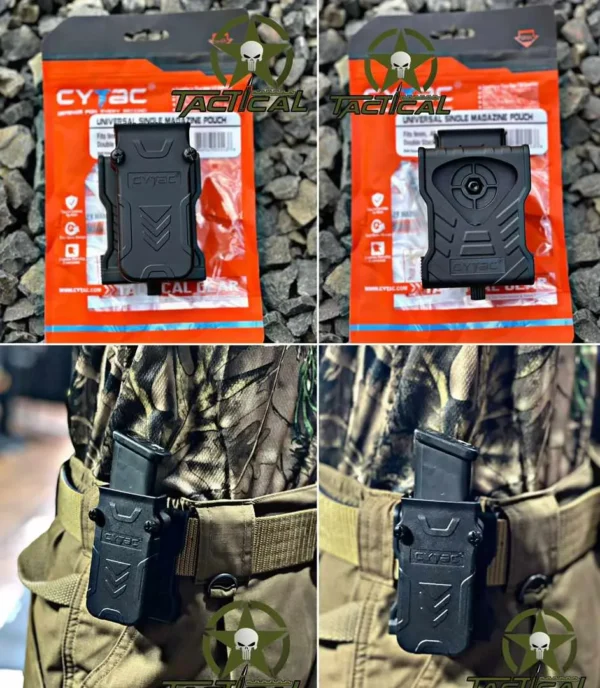 PORTACARGADOR DE UNO, FITS 9MM, 40, 45 CALIBER