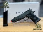 Pistola de Airsoft T8 con retroceso de gas C2 COMP SOC 2011, con licencia 6mmProShop Staccato y compensador de boca