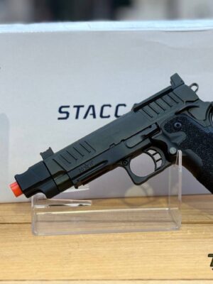 Pistola de Airsoft T8 con retroceso de gas C2 COMP SOC 2011, con licencia 6mmProShop Staccato y compensador de boca