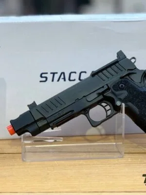 Pistola de Airsoft T8 con retroceso de gas C2 COMP SOC 2011, con licencia 6mmProShop Staccato y compensador de boca