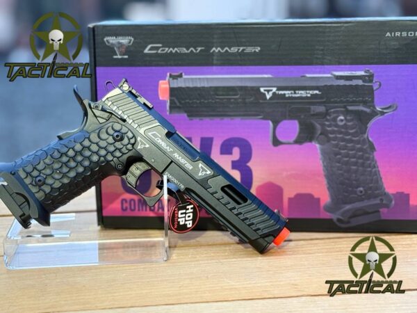 Pistola Airsoft AEP Combat Master 2011 con licencia EMG TTI y selección automática de fuego, con caja de cambios MOSFET