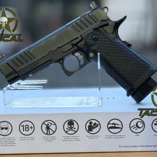 Pistola de airsoft EMG Helios Staccato con licencia P 2011 con retroceso de gas (modelo: empuñadura VIP / estándar / solo pistola)