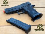 Pistola de Airsoft T8 con retroceso de gas C2 Compact 2011, 6 mm ProShop Staccato con licencia