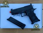 Pistola de Airsoft T8 con retroceso de gas C2 Compact 2011, 6 mm ProShop Staccato con licencia