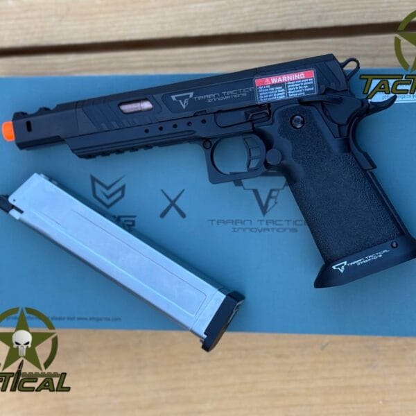 Pistola de Airsoft Combat Master Alpha Optic Ready 2011 con licencia EMG TTI