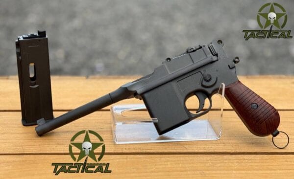 Pistola de aire comprimido Umarex Legends M712 Broomhandle, totalmente automática, de CO2, calibre .177, totalmente metálica