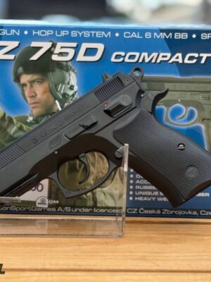 Pistola de gas Airsoft de CO2 compacta CZ75D de alta potencia con licencia ASG