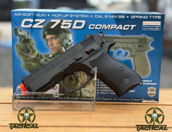 Pistola de gas Airsoft de CO2 compacta CZ75D de alta potencia con licencia ASG