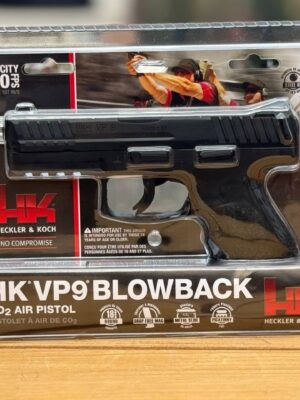Pistola de aire comprimido Umarex H&K VP9 de tamaño completo con retroceso de CO2