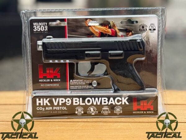 Pistola de aire comprimido Umarex H&K VP9 de tamaño completo con retroceso de CO2