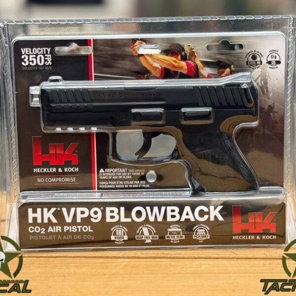 Pistola de aire comprimido Umarex H&K VP9 de tamaño completo con retroceso de CO2