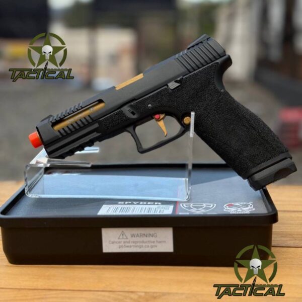 Pistola airsoft de combate adaptable APS X-CAP "Spyder" de CO2, con retroceso de aire comprimido