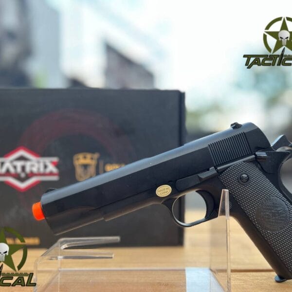 Pistola de airsoft Matrix x Golden Eagle Full Metal M1911A1 con retroceso de gas