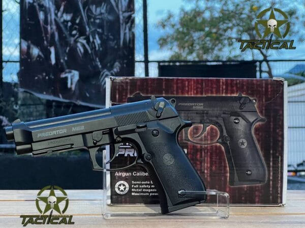 Pistola de aire comprimido Matrix Predator M9 de 4,5 mm y CO2 sin retroceso