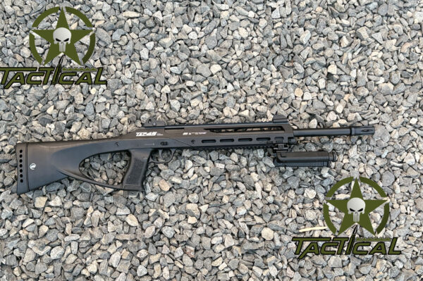 Rifle de francotirador de aire comprimido ASG TAC 4.5 de 4,5 mm con bípode y propulsado por CO2