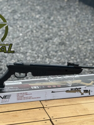 Rifle de copas Swiss Arms TG-1 de cañón abatible, calibre .177, con pistón nitro, mira telescópica 4x32 y culata ajustable