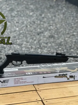 Rifle de copas Swiss Arms TG-1 de cañón abatible, calibre .177, con pistón nitro, mira telescópica 4x32 y culata ajustable